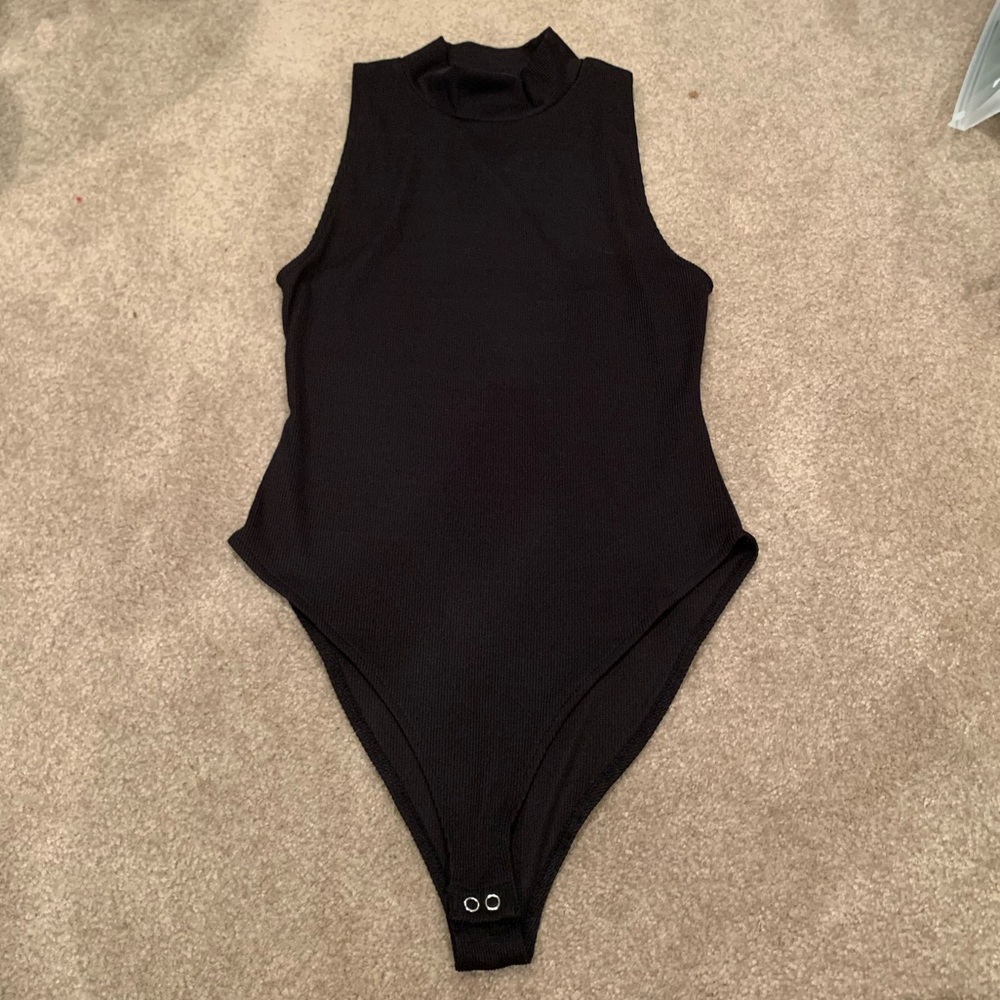 Black high neck bodysuit